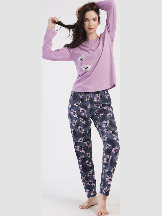 Vienetta Secret Winter Women's Pyjama Set Lilac