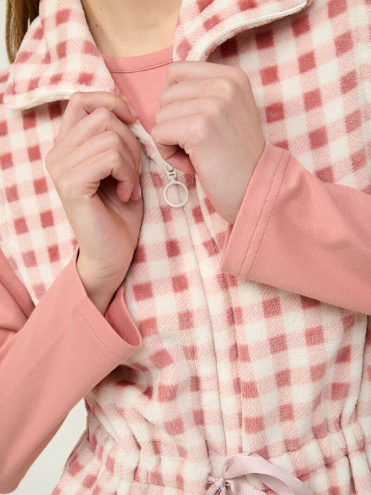 Vamp Vamp Damen Schlafanzug & Pyjamas Fleece Rosa Winter
