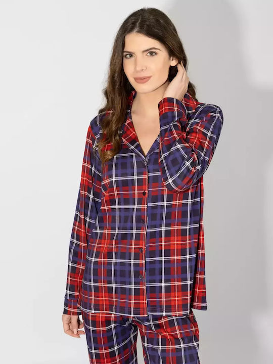 Harmony Winter Women's Pyjama Set Plaid