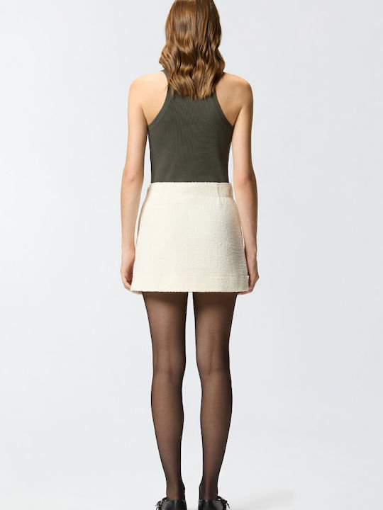 Flan Mini Fustă Off White