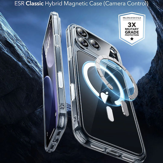 ESR Classic Hybrid Halolock Umschlag Rückseite Silikon Transparent (iPhone 17 Pro)