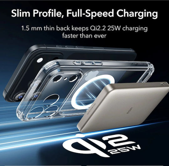 ESR Classic Hybrid Halolock Umschlag Rückseite Silikon Transparent (iPhone 17 Pro)