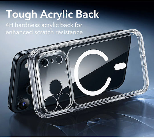 ESR Classic Hybrid Halolock Umschlag Rückseite Silikon Transparent (iPhone 17 Pro)