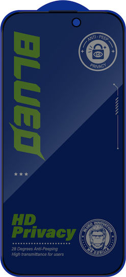 Blueo Tempered Glass Μαύρο (iPhone 15 Plus / 16 Plus)