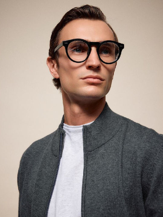 Men's Knitted Cardigan Dk Grey