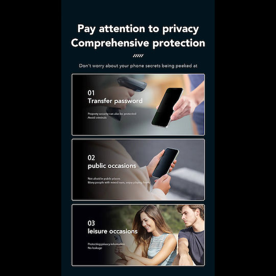 Anank 2.5D 2x Reinforced Privacy Screen Protector iPhone 16 Black