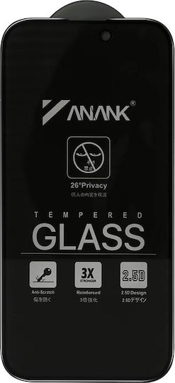 Anank 2.5d Reinforced Edge Privacy Screen Protector Iphone 14 Pro Max Black