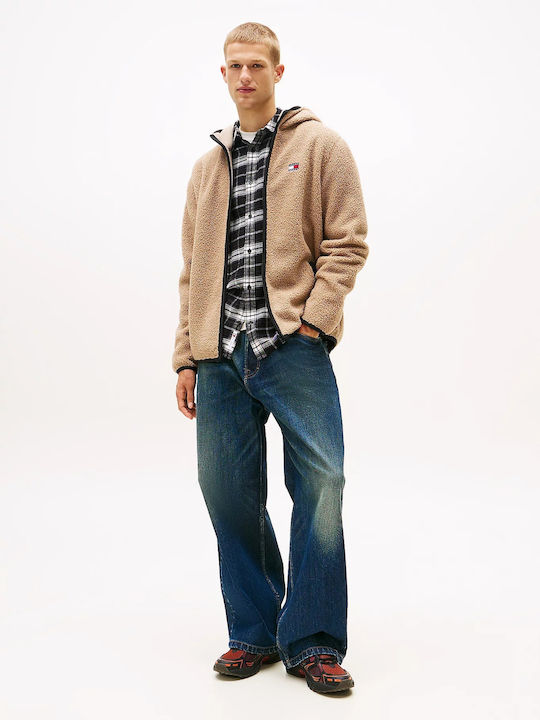 Men's Fleece Cardigan Beige