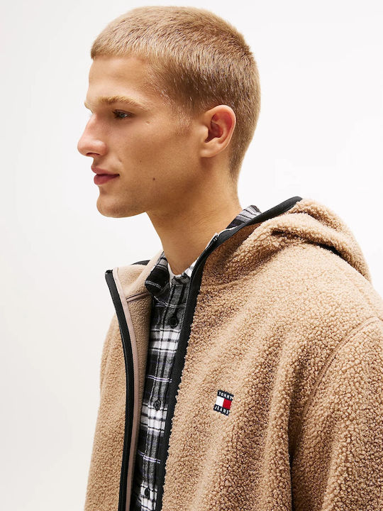 Men's Fleece Cardigan Beige