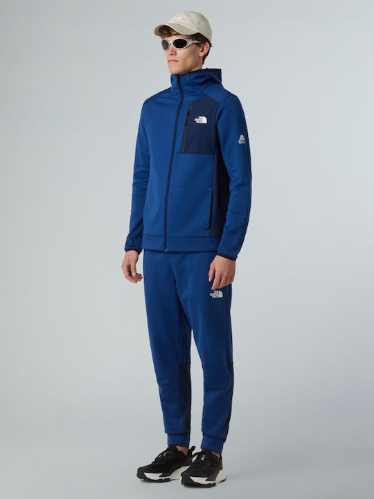 Men's Fleece Cardigan with Hood Estate Blue/summit Navy