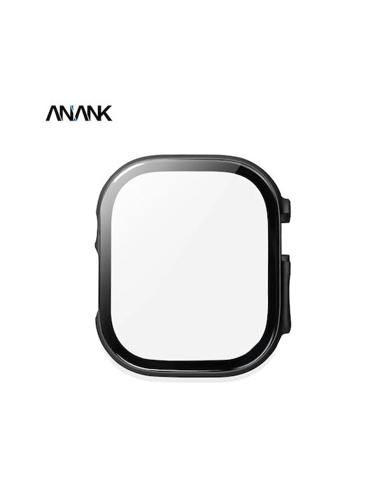 ANANK Πλαστική Θήκη με Τζαμάκι σε Μαύρο χρώμα για Apple Watch 41mm