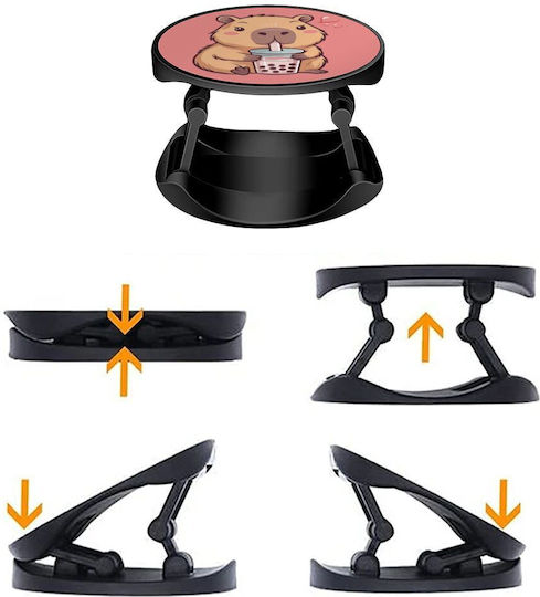 Capybara Bubble Tea Phone Holders Stand Stand Βάση Στήριξης Κινητού Στο Χέρι