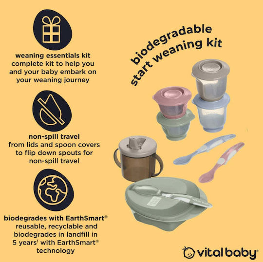 Vital Baby Σετ Φαγητού από Πλαστικό 2τμχ