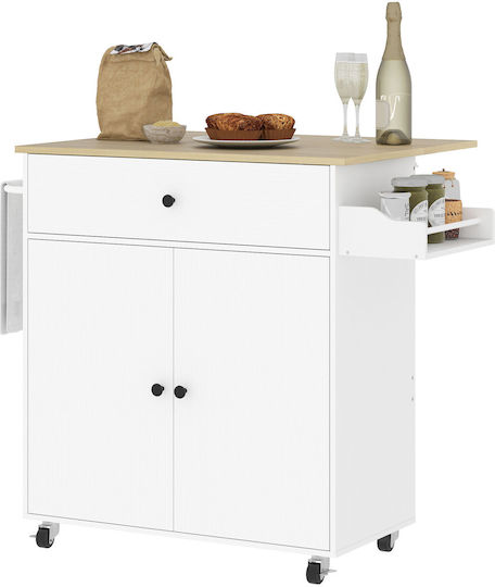 HomCom Επίδαπε Κüchenschränk Λευκά 106x42x87εκ