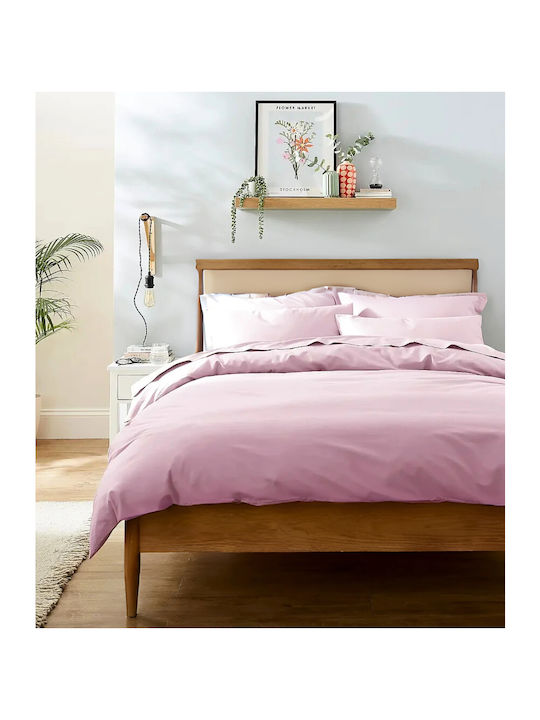 Homeone Σετ Σεντόνια Υπέρδιπλα 240x260εκ. Ροζ (4τμχ)