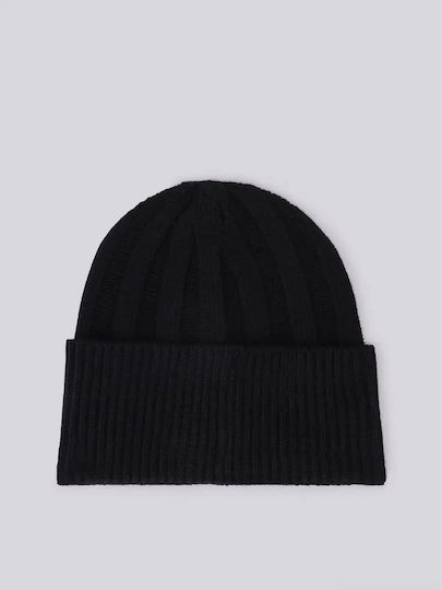 Beanie Ανδρικός Σκούφος Πλεκτός σε Μαύρο χρώμα