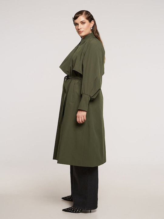 Women's Green Trench Coat