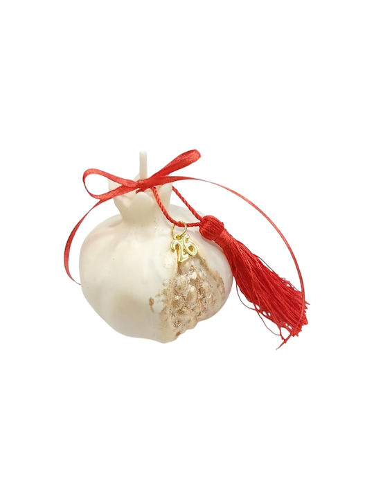 Kalliopi Silver Hanging Lucky Charm Pomegranate made of Wax Polish 2026 7x8cm 1pcs
