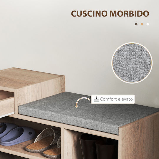 Fabric Shoe Organizer Gray 76.5x30x52cm