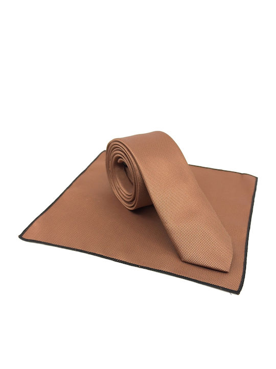 Legend Accessories Ανδρική Γραβάτα Μονόχρωμη σε Καφέ Χρώμα