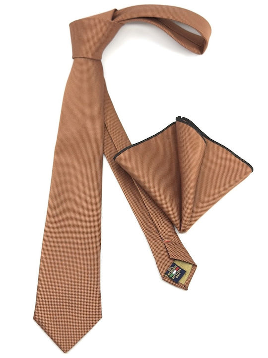 Legend Accessories Ανδρική Γραβάτα Μονόχρωμη σε Καφέ Χρώμα