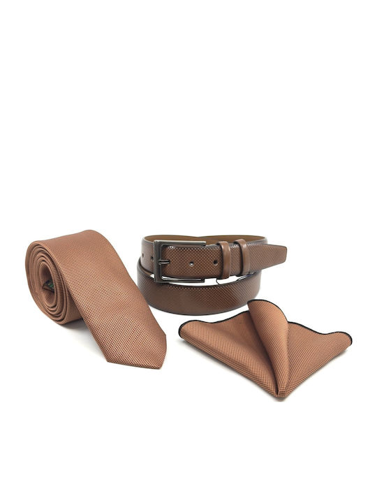 Legend Accessories Ανδρική Γραβάτα Μονόχρωμη σε Καφέ Χρώμα