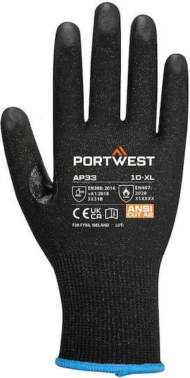Portwest Γάντια Εργασίας Μαύρα