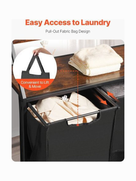 Vevor Laundry Basket Fabric Collapsible Black