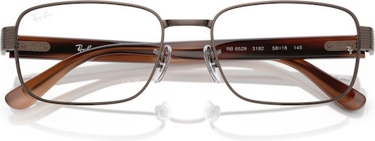 Ray Ban Eyeglass Frame Brown RB6529 3182