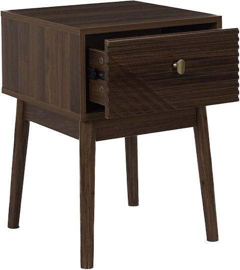 Beige Wooden Bedside Table 40x40x55cm