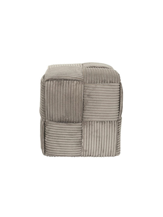 Πουφ Σκαμπό Αδιάβροχο Taupe 36x36x38cm