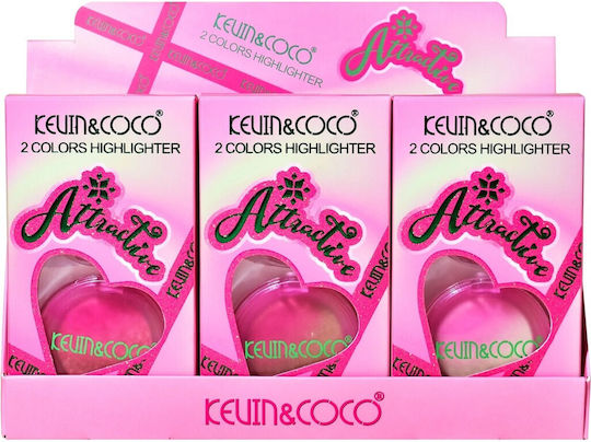 Set 2 Highlightere Kevinandcoco Attractive Santa's Blush Magical Glow Variantă A Roz