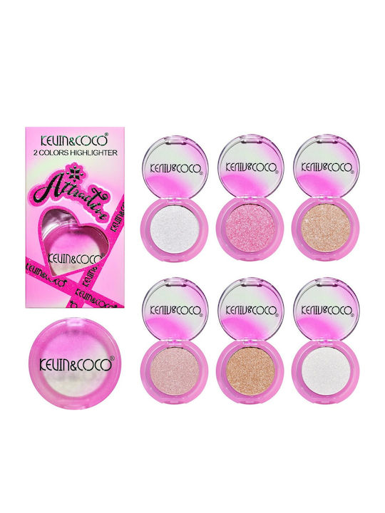 Set 2 Highlighters Kevinandcoco Attractive Santa's Blush Magical Glow Variant A Pink