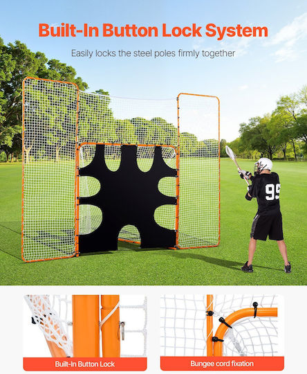 Lacrosse Goal Net Vevor 12x9 Ft 3--1 Rebounder Equipment Target Back Stop