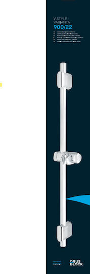 Βέργα Ντους Ρυθμιζόμενη Obus Slide Bar-v Varianta 900/22 Ασημί Chrome Silver Βέργα Ντους Ρυθμιζόμενη Obus Slide Bar-v Varianta 900/22 Ασημί Chrome Silver
