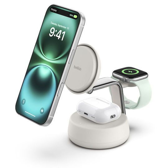 Belkin Wireless Charger Qi2 25W Whites (UltraCharge Pro)