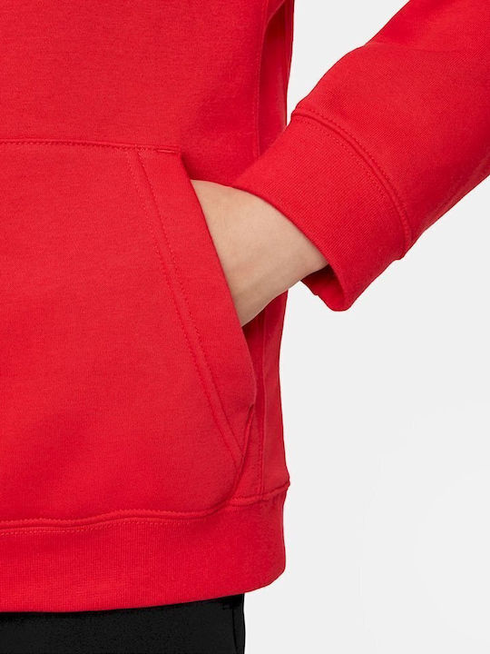 Fleece Kinder-Sweatshirt mit Kapuze und Taschen Rot Park 20