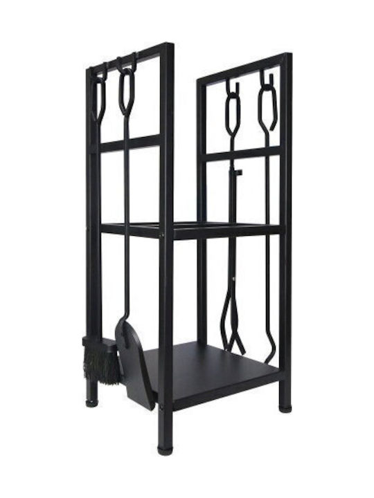 Adler Inox Рафт Съхранение на Дърва 33.6x30x76.6см Сив