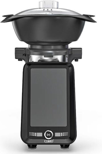Cobbo Multifunktions-Food-Prozessor 800W mit Behälter 2.3Es und Blender-Kanne Schwarz