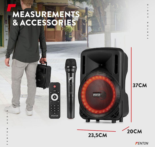 Fenton Ηχείο Karaoke με Ασύρματο Μικρόφωνο και Εφέ Φωτισμού FT08LED MK2 170.160 Μαύρο