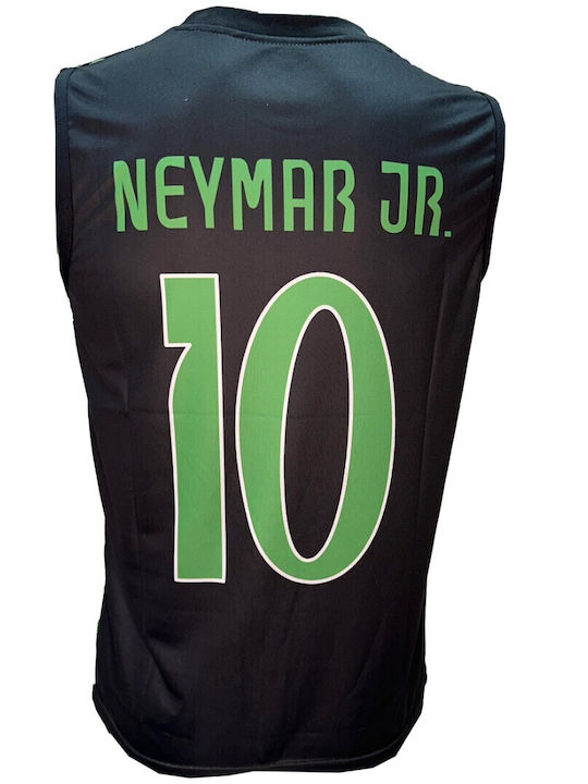 Echipament De Fotbal Pentru Bărbați Neymar Naționala Braziliei Verde Negru Fără Mâneci Hristos 260825-01