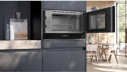 Siemens IQ700 Εντοιχιζόμενος Φούρνος Μικροκυμάτων 21lt Μαύρος