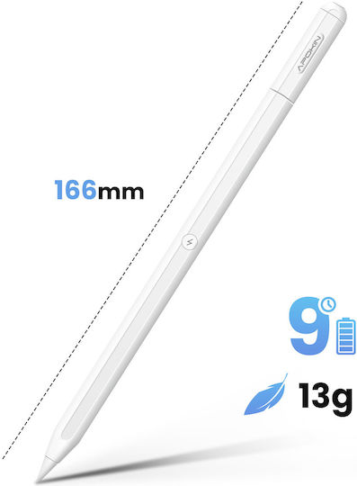 Apokin Ψηφιακή Γραφίδα Αφής με Palm Rejection για iPad Pro σε Λευκό χρώμα