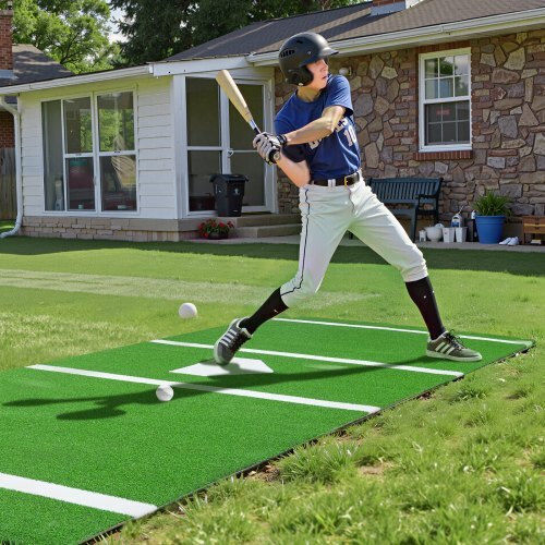 Vevor 366x183cm Baseball Hitting Mat Softball Batting Mat Outdoor Training Green
