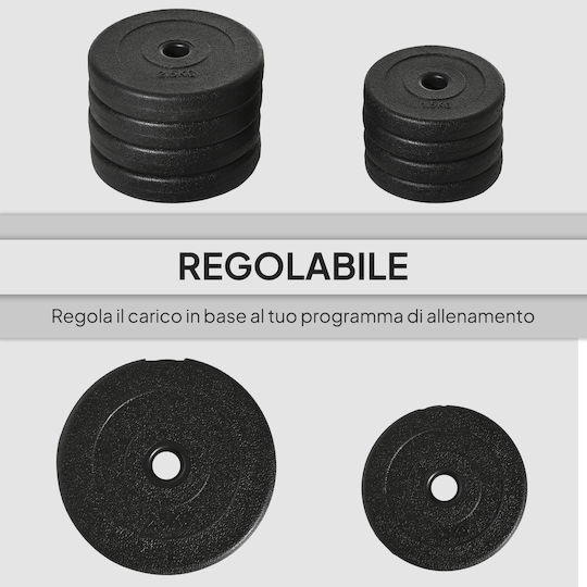 HomCom Set de gantere 2x 10kg