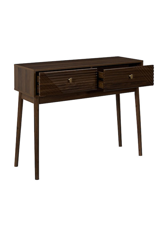 Tiffany Wooden Console Table with Mirror Coffee L100xW35xH80cm