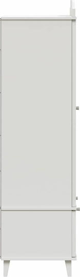 Zwei Türen Schrank mit 1 Schublade Weiß 90x45x165cm