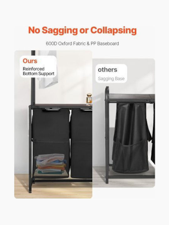 Vevor Laundry Basket Fabric Collapsible Black