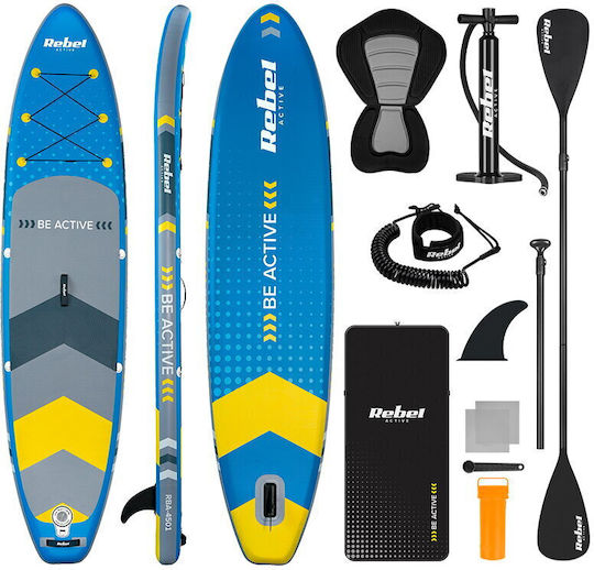 Rebel Aufblasbar SUP Board / Kajak mit Länge 3.5m Blau