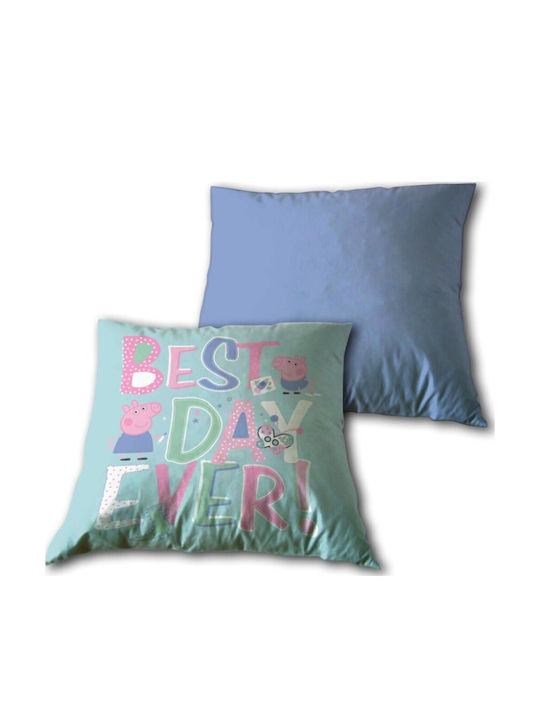 Peppa Pig Best Day Pillow Decorative Pillow Removable Cover 35x35 Cm Velour